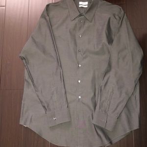 Calvin Klein Mens regular fit dress shirt all grey